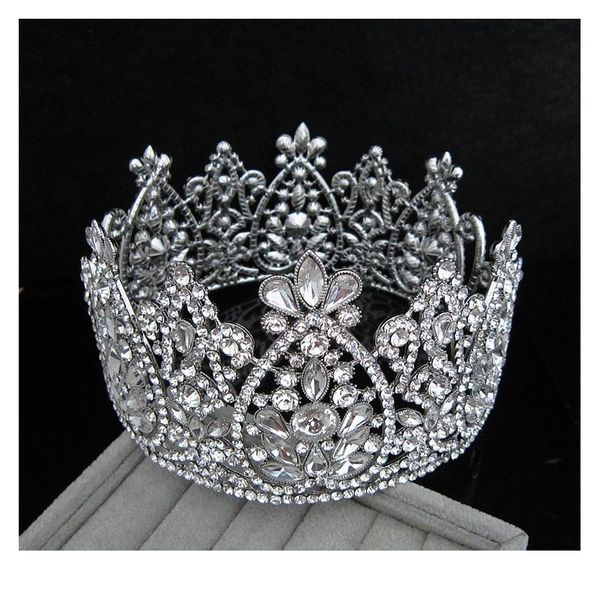 round baroque wedding bridal tiara crowns girl/women prom diadem large vinatge crystal bride headpiece hair jewelry acc qylgjo, Silver
round baroque wedding bridal tiara crowns girl/women prom diadem large vinatge crystal bride headpiece hair jewelry acc qylgjo, Silver
