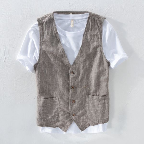 men's vintage linen suit vt, thin fabric, 55% linen + 45% cotton, casual, striped, asian size, m-3xl, Black;white
men's vintage linen suit vt, thin fabric, 55% linen + 45% cotton, casual, striped, asian size, m-3xl, Black;white