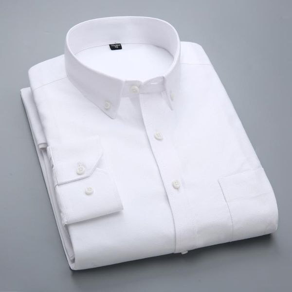 men's casual shirts 100% cotton men brand non-iron clothes solid color oxford classic plaid/striped denim shirt, White;black
men's casual shirts 100% cotton men brand non-iron clothes solid color oxford classic plaid/striped denim shirt, White;black