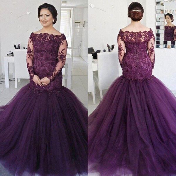 dark purple long sleeves mermaid lace evening dresses 2021 with beaded appliques sweep train tulle formal prom party gowns robe de soiree, Black;red
dark purple long sleeves mermaid lace evening dresses 2021 with beaded appliques sweep train tulle formal prom party gowns robe de soiree, Black;red