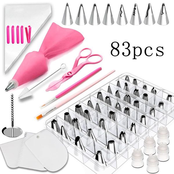 baking & pastry tools 83 pcs/set cake decorating icing bag nozzles set disposable piping stainless steel kit
baking & pastry tools 83 pcs/set cake decorating icing bag nozzles set disposable piping stainless steel kit