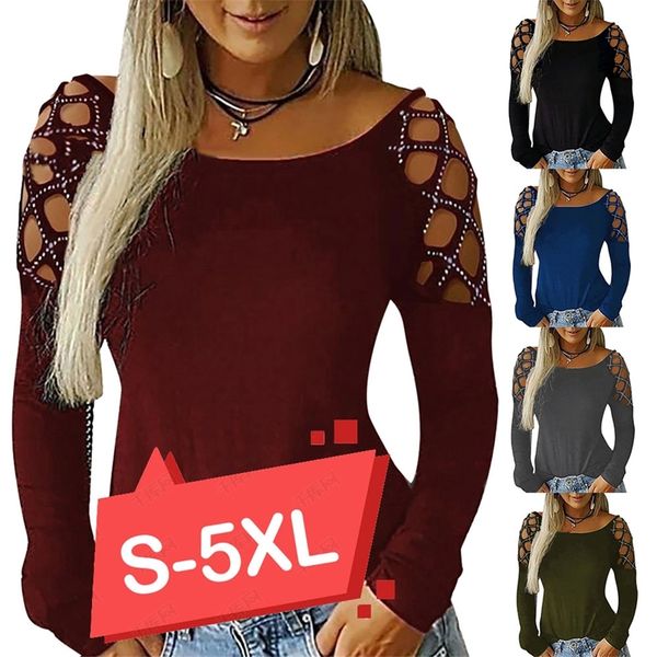 5 colors blouse and shirt women autumn new lady long sleeve tee shirt plus size hollow out female blouses 5xl d35 210225, White
5 colors blouse and shirt women autumn new lady long sleeve tee shirt plus size hollow out female blouses 5xl d35 210225, White