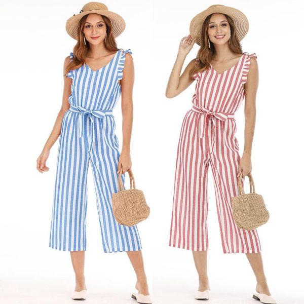 women's jumpsuits & rompers womens summer lady striped sleeveless long trouser playsuits jumpsuit regular polyester w502, Black;white
women's jumpsuits & rompers womens summer lady striped sleeveless long trouser playsuits jumpsuit regular polyester w502, Black;white