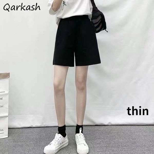 women's shorts women casual summer simple elastic waist ladies fashion home wear ins black female students thin basic teens korean styl, White;black
women's shorts women casual summer simple elastic waist ladies fashion home wear ins black female students thin basic teens korean styl, White;black