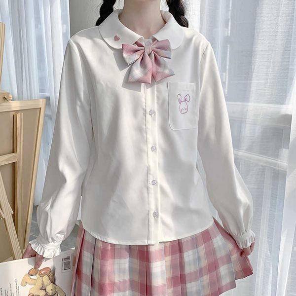 women's knits & tees autumn lolita style white collar shirt women soft girls heart bunny embroidery kawaii fashion blouse cute
women's knits & tees autumn lolita style white collar shirt women soft girls heart bunny embroidery kawaii fashion blouse cute