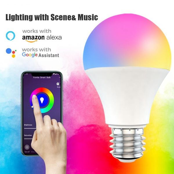 bulbs wifi b22/e27 smart led light bulb 15w rgb color changing app control alexa/google lamp room decoration dropship
bulbs wifi b22/e27 smart led light bulb 15w rgb color changing app control alexa/google lamp room decoration dropship