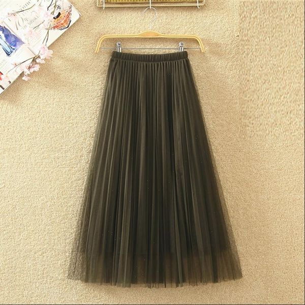 2021 summer pleated skirt women autumn tulle skirt gray brown beige black high waist long skirts womens elegant long skirt femme
2021 summer pleated skirt women autumn tulle skirt gray brown beige black high waist long skirts womens elegant long skirt femme