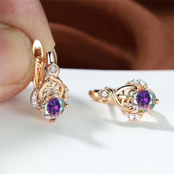 hoop & huggie multicolor crystal round stone earrings trendy rose gold color wedding rainbow zircon geometric for women, Golden;silver
hoop & huggie multicolor crystal round stone earrings trendy rose gold color wedding rainbow zircon geometric for women, Golden;silver