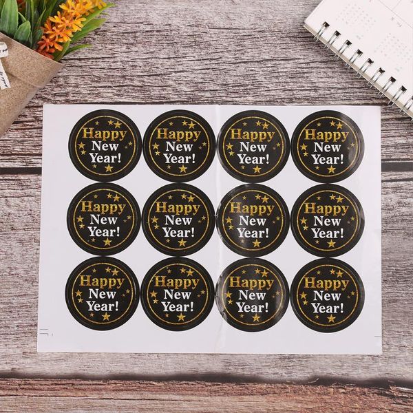 60/120pcs happy new year round black seal sticker merry christmas gift box label stickers party diy craft packaging sticker
60/120pcs happy new year round black seal sticker merry christmas gift box label stickers party diy craft packaging sticker