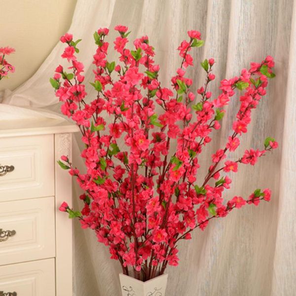 128cm artificial cherry spring plum peach blossom branch silk flower home wedding decorative flowers plastic peach bouquet
128cm artificial cherry spring plum peach blossom branch silk flower home wedding decorative flowers plastic peach bouquet