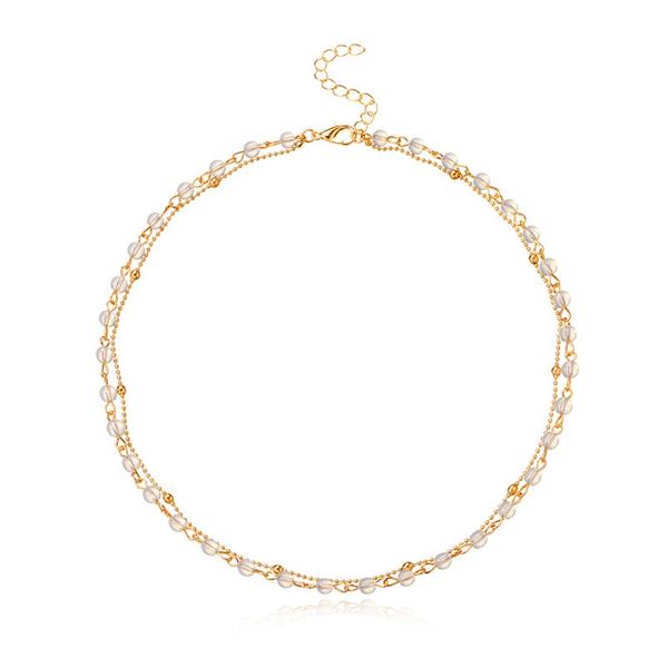 chokers fashion luxury multi-color crystal bead chain choker necklace for women double layers collar jewelry birthday gifts, Golden;silver
chokers fashion luxury multi-color crystal bead chain choker necklace for women double layers collar jewelry birthday gifts, Golden;silver