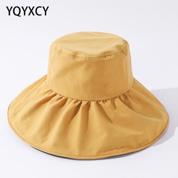 wide brim hats yqyxcy summer for women big uv protection sun hat female foldable sunshade windproof korean floppy bucket, Blue;gray
wide brim hats yqyxcy summer for women big uv protection sun hat female foldable sunshade windproof korean floppy bucket, Blue;gray