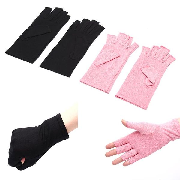 1pair women men cotton elastic hand arthritis joint pain relief gloves therapy open fingers compression gloves, Black;red
1pair women men cotton elastic hand arthritis joint pain relief gloves therapy open fingers compression gloves, Black;red