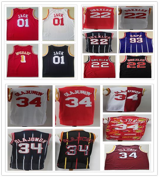 vintage fashion men tracy 1 mcgrady jerseys red white black clyde 22 drexler hakeem 34 olajuwon 01 jack basketball college shirts, Black;red
vintage fashion men tracy 1 mcgrady jerseys red white black clyde 22 drexler hakeem 34 olajuwon 01 jack basketball college shirts, Black;red