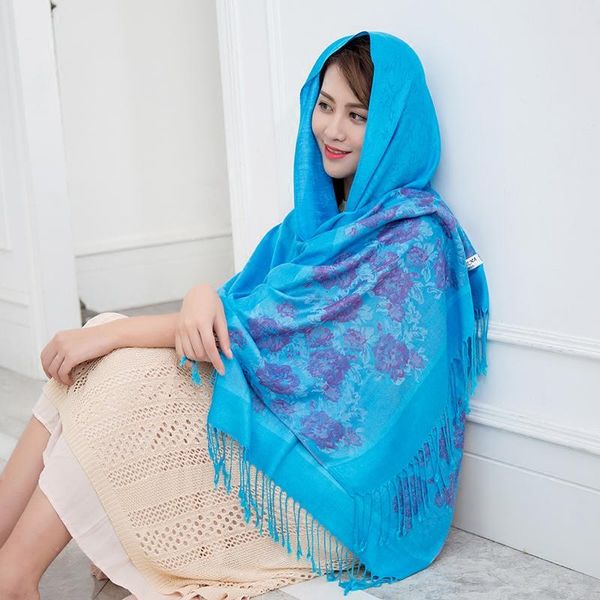 scarves arrival ethical style shawl women autumn winter tassels long scarf soft pashmina cashmere travel po all-match, Blue;gray
scarves arrival ethical style shawl women autumn winter tassels long scarf soft pashmina cashmere travel po all-match, Blue;gray