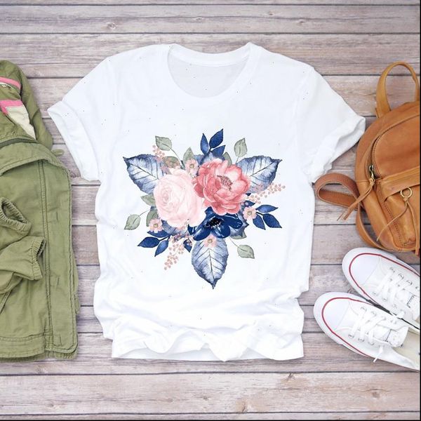 women floral 90s short sleeve fashion girl flower clothing lady t shirts womens graphic t shirt ladies female tee t shirt, White
women floral 90s short sleeve fashion girl flower clothing lady t shirts womens graphic t shirt ladies female tee t shirt, White