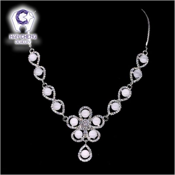 pendant necklaces vintage opal beads flower chocker necklace rhinestone women jewelry twist chain collier, Silver
pendant necklaces vintage opal beads flower chocker necklace rhinestone women jewelry twist chain collier, Silver
