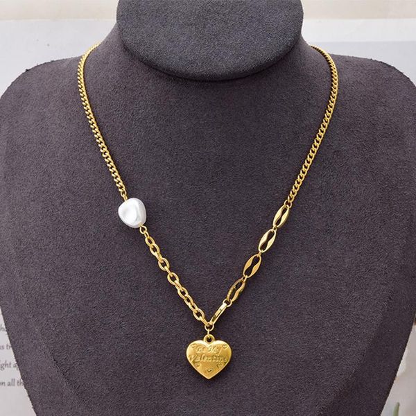 pendant necklaces yaologe 316l stainless steel 2021 trend gold color heart pearl necklace for women chain choker fashion gift jewelry, Silver
pendant necklaces yaologe 316l stainless steel 2021 trend gold color heart pearl necklace for women chain choker fashion gift jewelry, Silver