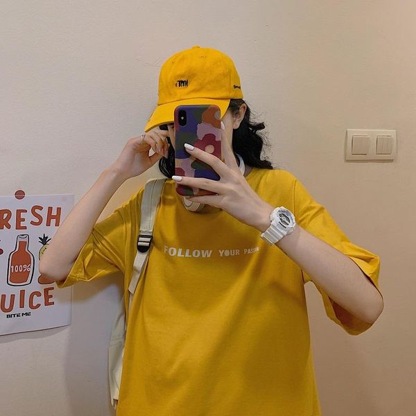 women's t-shirt summer korean harajuku style female cotton casual loose letter print pattern all-match couple short sleeve, White
women's t-shirt summer korean harajuku style female cotton casual loose letter print pattern all-match couple short sleeve, White