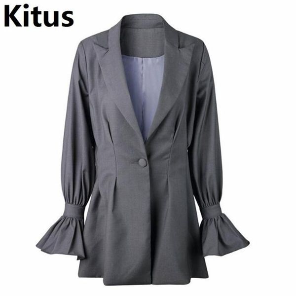 women's suits & blazers women fashion elegant single button high street jacket korean blazer flare sleeve long coat winter clothing, White;black
women's suits & blazers women fashion elegant single button high street jacket korean blazer flare sleeve long coat winter clothing, White;black