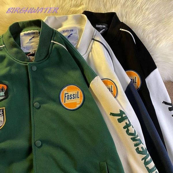 men's jackets autumn 2021 couples high street casual jacket women vintage loose baseball uniform letter preint streetwear bomber, Black;brown
men's jackets autumn 2021 couples high street casual jacket women vintage loose baseball uniform letter preint streetwear bomber, Black;brown