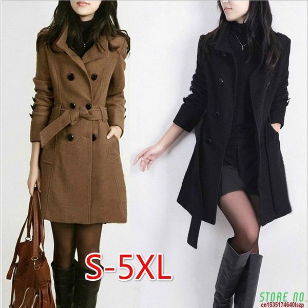 women's trench coats autumn winter slim large size woolen coat long velvet cardigan windbreaker female elegant maxi s-5xl, Tan;black
women's trench coats autumn winter slim large size woolen coat long velvet cardigan windbreaker female elegant maxi s-5xl, Tan;black
