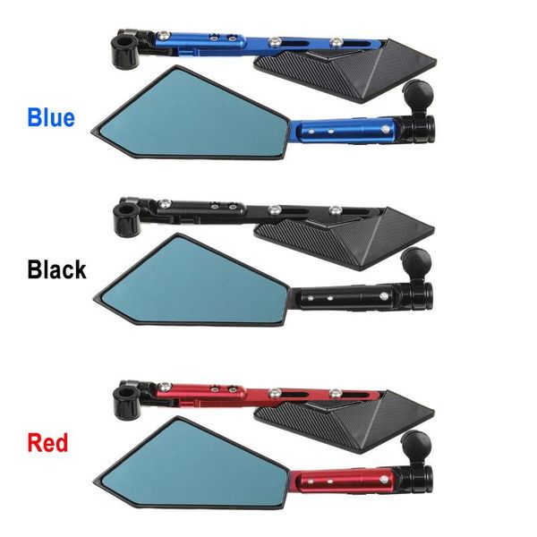 motorcycle mirrors universal cnc aluminum handlebar rear view blue anti-glare mirror car styling safety accessories
motorcycle mirrors universal cnc aluminum handlebar rear view blue anti-glare mirror car styling safety accessories