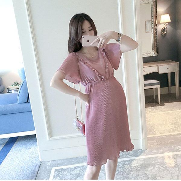 maternity dresses summer dress for pregnant women clothing fashion skirt pregnancy clothes with flouncing pleated, White
maternity dresses summer dress for pregnant women clothing fashion skirt pregnancy clothes with flouncing pleated, White