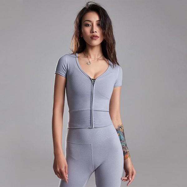 yoga outfit zipper short sleeve t shirt fitness tshirt woman sport shirts crop tank gym workout vest sportswear
yoga outfit zipper short sleeve t shirt fitness tshirt woman sport shirts crop tank gym workout vest sportswear
