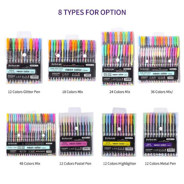 gel pens 12/18/24/36/48pcs colored set neon color pen marker 1.0mm for students writing drawing school stationery supplies
gel pens 12/18/24/36/48pcs colored set neon color pen marker 1.0mm for students writing drawing school stationery supplies