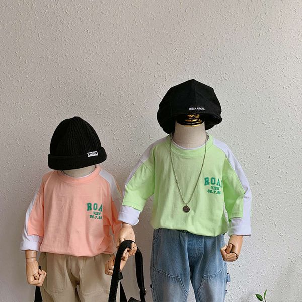 children's 2020 squint autumn new product boys and girls color matching letters long sleeve t-baby round neck t-shirt, Blue
children's 2020 squint autumn new product boys and girls color matching letters long sleeve t-baby round neck t-shirt, Blue