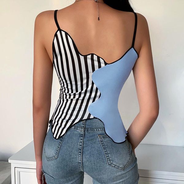 streetwear splice striped slim camisole gothic women sleeveless asymmetrical 2021 new summer harajuku, White
streetwear splice striped slim camisole gothic women sleeveless asymmetrical 2021 new summer harajuku, White