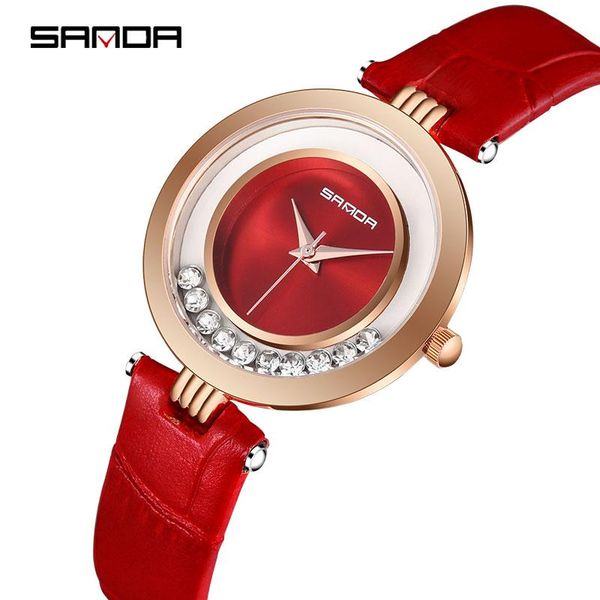 wristwatches sanda mode vrouwen horloge 2021 nieuwe quartz lederen band waterdicht dameshorloge dames relogio feminino, Slivery;brown
wristwatches sanda mode vrouwen horloge 2021 nieuwe quartz lederen band waterdicht dameshorloge dames relogio feminino, Slivery;brown