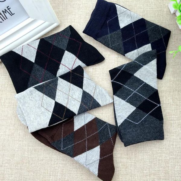 men's socks rhombus pattern soft cotton business men fashion elastic polyester breathable absorb sweat casual sock, Black
men's socks rhombus pattern soft cotton business men fashion elastic polyester breathable absorb sweat casual sock, Black