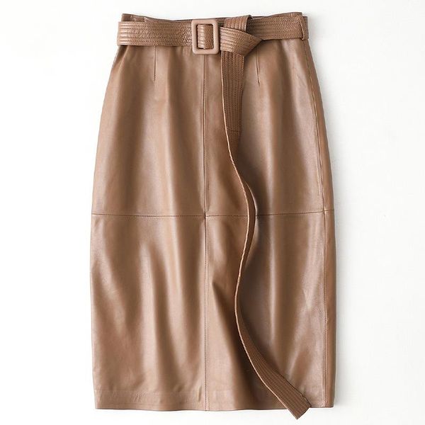 skirts 2022 sheepskin bag hip skirt women's casual genuine leather slim fit medium length ol solid camel belt, Black
skirts 2022 sheepskin bag hip skirt women's casual genuine leather slim fit medium length ol solid camel belt, Black