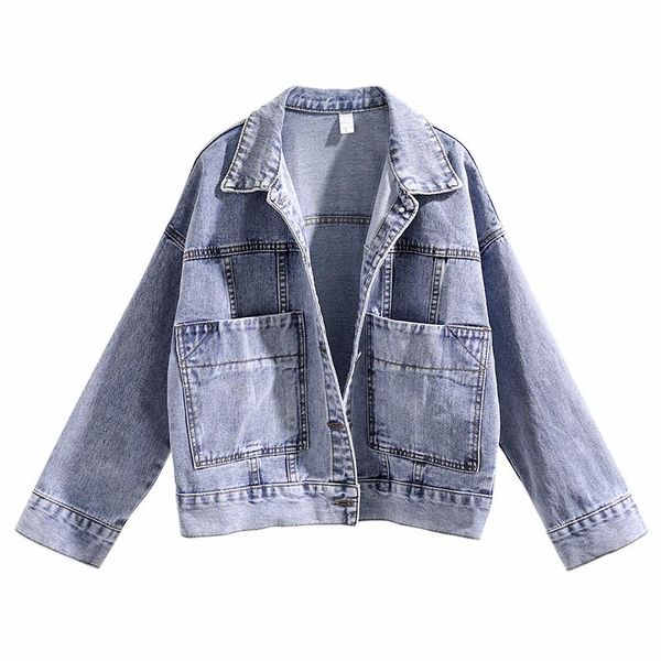women's jackets 2021 autumn korean blue denim jacket women spring vintage short jeans coat student harajuku loose female outerwear g988, Black;brown
women's jackets 2021 autumn korean blue denim jacket women spring vintage short jeans coat student harajuku loose female outerwear g988, Black;brown