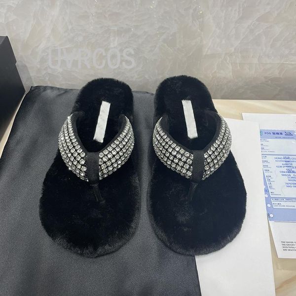 slippers winter black rhinestone flip flops women outer wear thick soled shoes casual flat fur fluffy fashion home shoe 2021
slippers winter black rhinestone flip flops women outer wear thick soled shoes casual flat fur fluffy fashion home shoe 2021