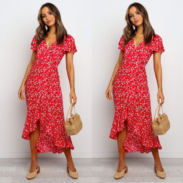 2021 summer new v-neck hem slit short sleeve floral printed women fashion boho irregular ruffle femme maxi robe 5pru xo3a, Black;gray
2021 summer new v-neck hem slit short sleeve floral printed women fashion boho irregular ruffle femme maxi robe 5pru xo3a, Black;gray
