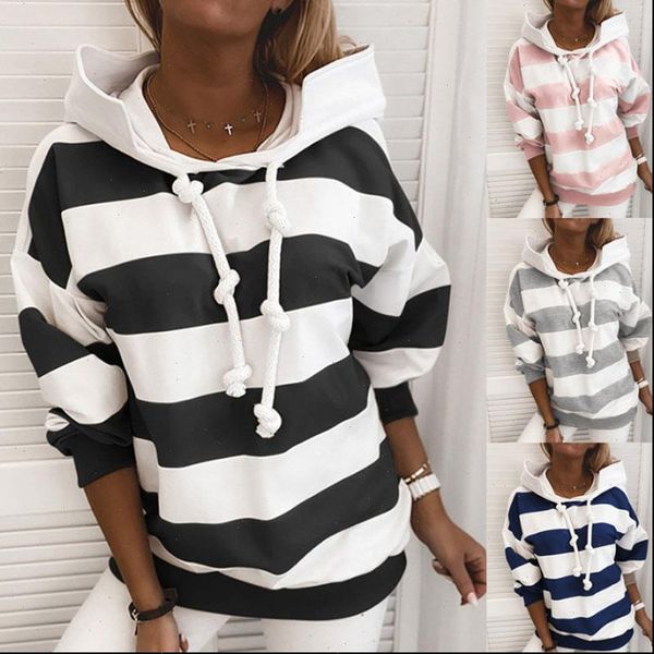 2021 new stripes printing hoodies sweatshirts harajuku crew neck sweats women clothing feminina loose female outwear fall 9609, Black
2021 new stripes printing hoodies sweatshirts harajuku crew neck sweats women clothing feminina loose female outwear fall 9609, Black
