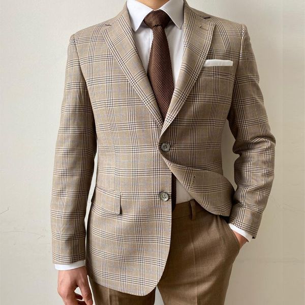 men's suits & blazers ricodesign fashion slim fit causal check khaki suit jacket business formal two buttons handmade customed tailored, White;black
men's suits & blazers ricodesign fashion slim fit causal check khaki suit jacket business formal two buttons handmade customed tailored, White;black