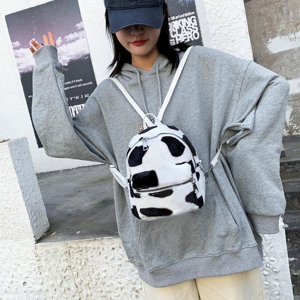 backpack style small animal cow pattern school bags for women children soft plush winter fluffy shoulder ladies backpacks
backpack style small animal cow pattern school bags for women children soft plush winter fluffy shoulder ladies backpacks