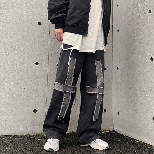 2021 new alta rua harajuku cruz desgastado lavado de brim retro homens e mulheres cintura elstica ampla len casual denim calas oversize fcqk, Blue
2021 new alta rua harajuku cruz desgastado lavado de brim retro homens e mulheres cintura elstica ampla len casual denim calas oversize fcqk, Blue