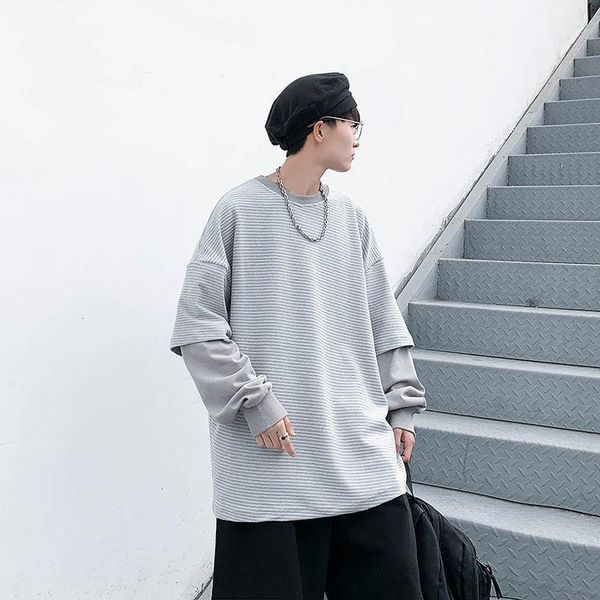 men's hoodies & sweatshirts large size striped hoodie fashion casual fake two-piece sweatshirt men streetwear loose hip-hop pullover me, Black
men's hoodies & sweatshirts large size striped hoodie fashion casual fake two-piece sweatshirt men streetwear loose hip-hop pullover me, Black