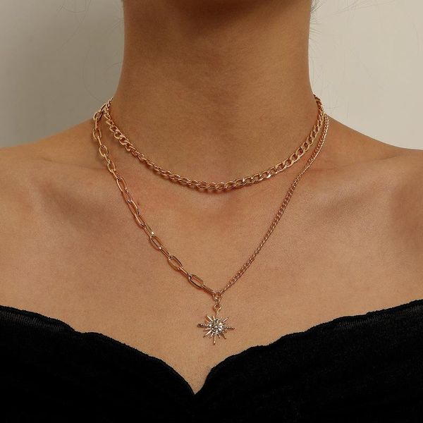 pendant necklaces vintage multilayer rhinestones choker star chain necklace for women gold silver color wedding fashion jewelry
pendant necklaces vintage multilayer rhinestones choker star chain necklace for women gold silver color wedding fashion jewelry