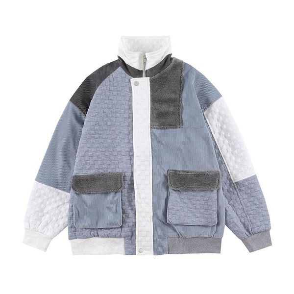 men's jackets color jacket vintage up hip streetwear coat harajuku hop block zip patchwork zipper pocket coats 2021 winter autumn men, Black;brown
men's jackets color jacket vintage up hip streetwear coat harajuku hop block zip patchwork zipper pocket coats 2021 winter autumn men, Black;brown