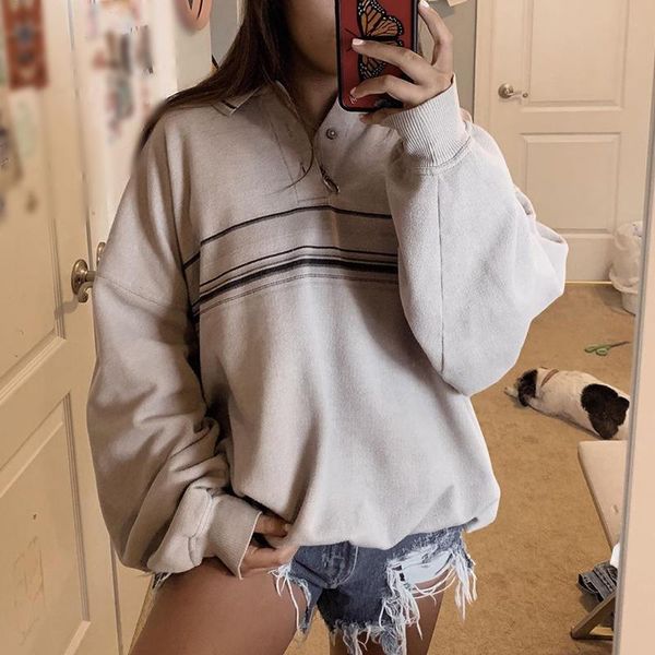 women's hoodies & sweatshirts women vintage striped ladies turn-down collar spring autumn loose casual pullover, Black
women's hoodies & sweatshirts women vintage striped ladies turn-down collar spring autumn loose casual pullover, Black