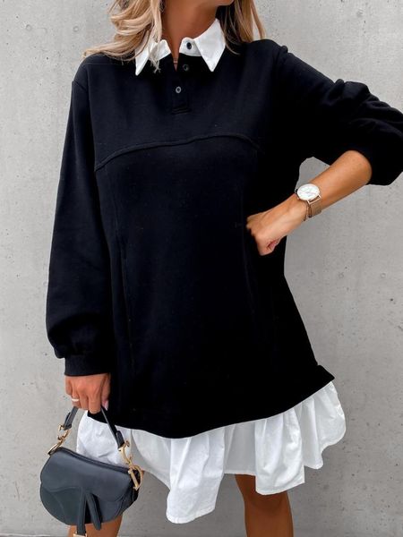 casual dresses elegant patchwork solid button mini dress women winter autumn vintage pockets shirt ladies long sleeve vestidos, Black;gray
casual dresses elegant patchwork solid button mini dress women winter autumn vintage pockets shirt ladies long sleeve vestidos, Black;gray