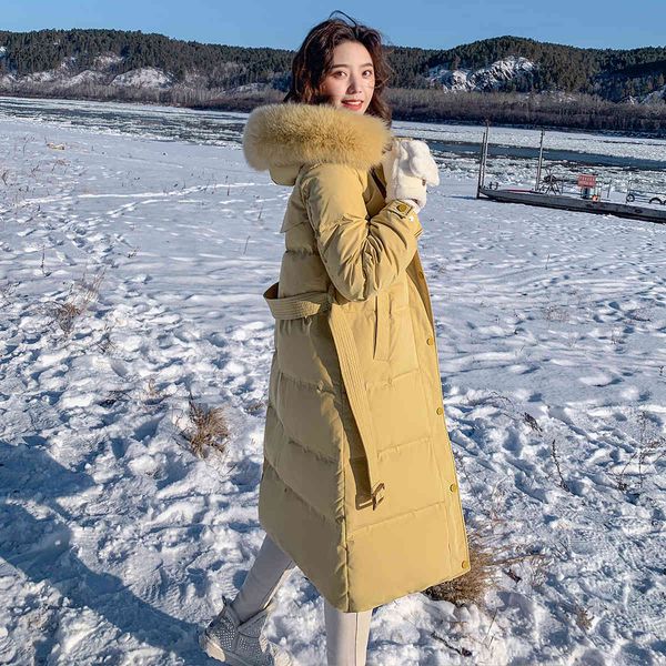 official website white duck real hair collar xia shiwen same down women's winter new medium and long thickened jacket, Black
official website white duck real hair collar xia shiwen same down women's winter new medium and long thickened jacket, Black