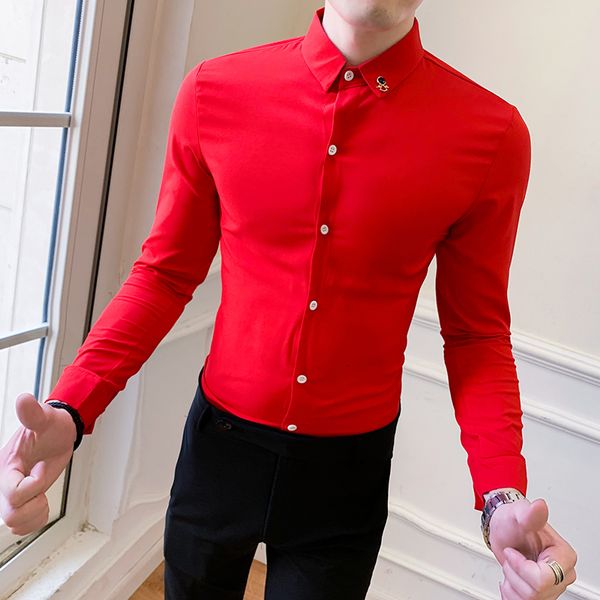 preto/branco/vermelho new slido manga longa camisas casuais homens simples clube noturno/streetwear/formatura vestido blusa 0wa7, Black;brown
preto/branco/vermelho new slido manga longa camisas casuais homens simples clube noturno/streetwear/formatura vestido blusa 0wa7, Black;brown