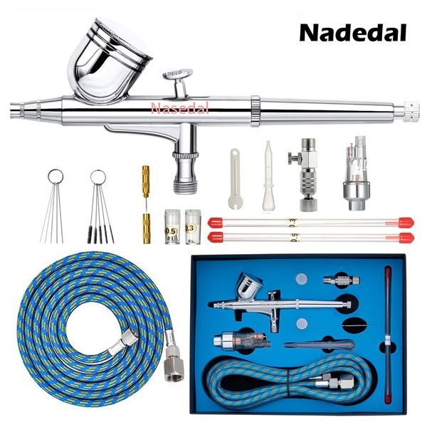 nasedal dual-action airbrush 0.3mm 7cc spray gun air brush for cake model painting makeup tattoo car art diy tool 0.2mm/0.5mm
nasedal dual-action airbrush 0.3mm 7cc spray gun air brush for cake model painting makeup tattoo car art diy tool 0.2mm/0.5mm